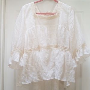 Boho cream top
